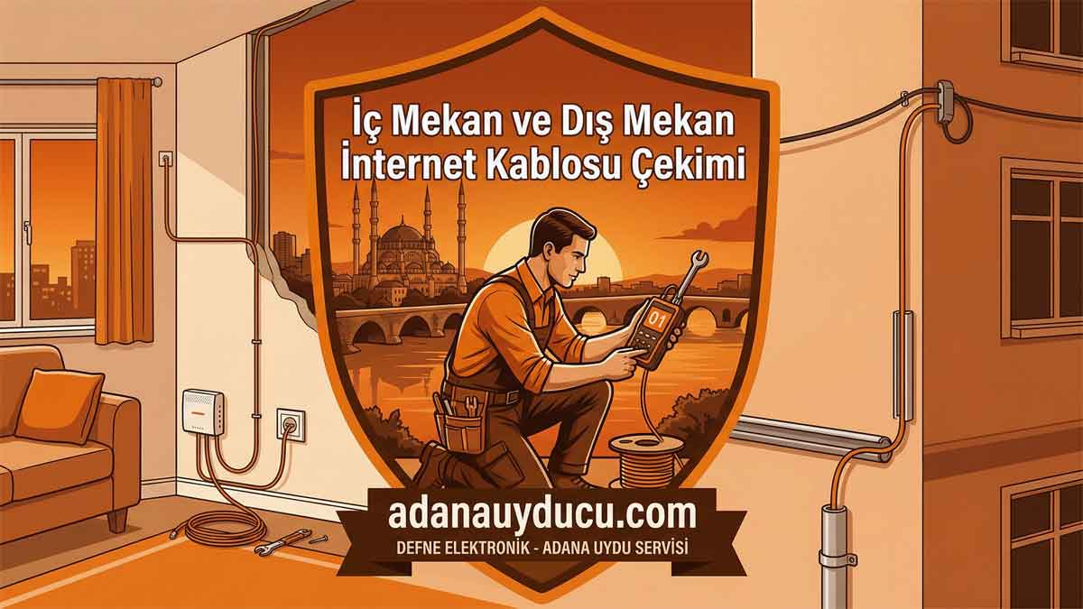 Adana İç Mekan İnternet Kablosu (Ethernet) Çekimi