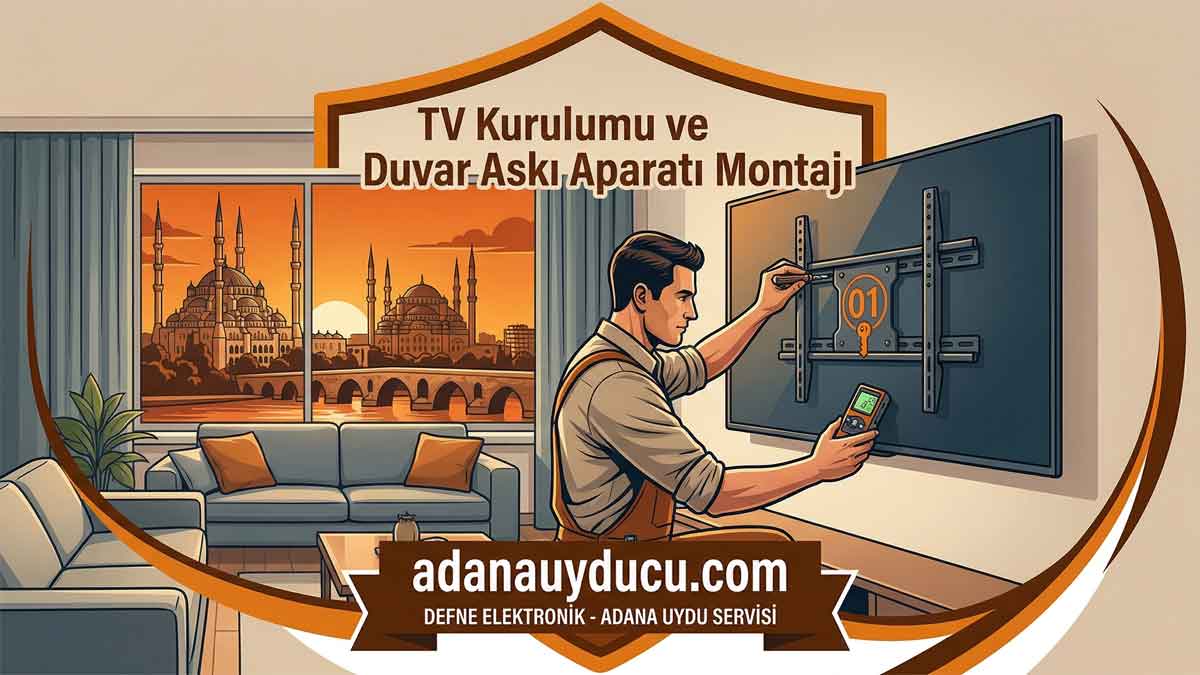 Adana TV Kurulumu ve Duvar Askı Aparatı Montajı